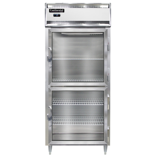 Continental Refrigerator DL1FX-SS-GD-HD 36.25" W One-Section Glass Door Reach-In Designer Extra-Wide Freezer - 115 Volts