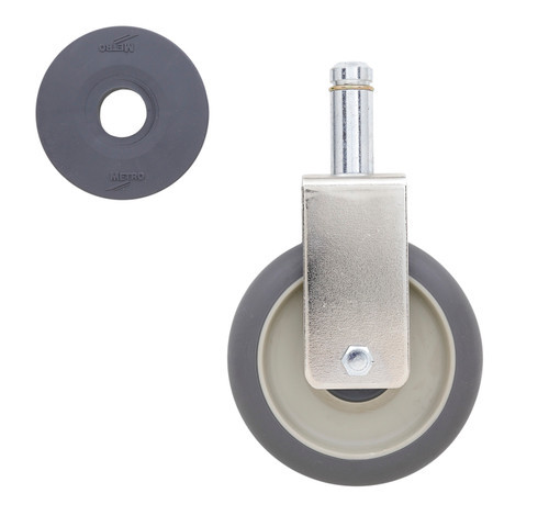 Metro 5Mdra Super Erecta Stem Caster Rigid 5" Dia. 1-1/4" Face 250 Lb. Capacity High Modulus Donut Wheel Tread