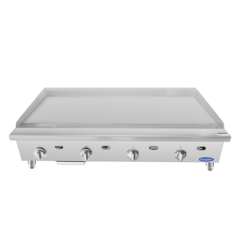 Atosa ATTG-48 48" W Stainless Steel Natural Gas Countertop CookRite Heavy Duty Griddle - 100,000 BTU