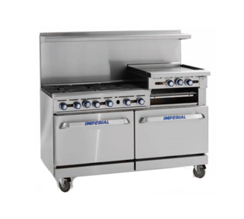 Imperial IR-2-G48-C NG 60" Natural Gas Pro Series Restaurant Range - 248,000 BTU