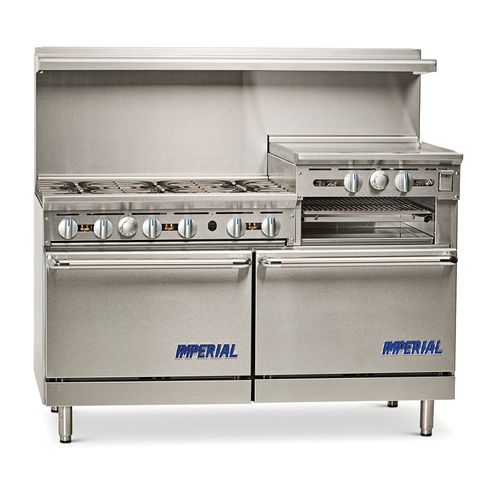 Imperial IR-6-RG24 NG 60" Natural Gas Pro Series Restaurant Range - 302,000 BTU