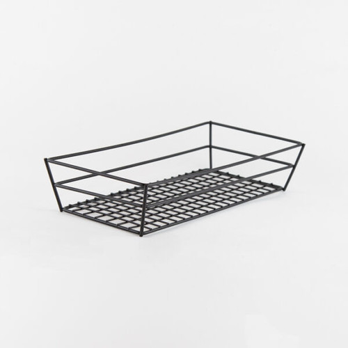 American Metalcraft GCRB2613 Metal Black Rectangular Tabletop Basket