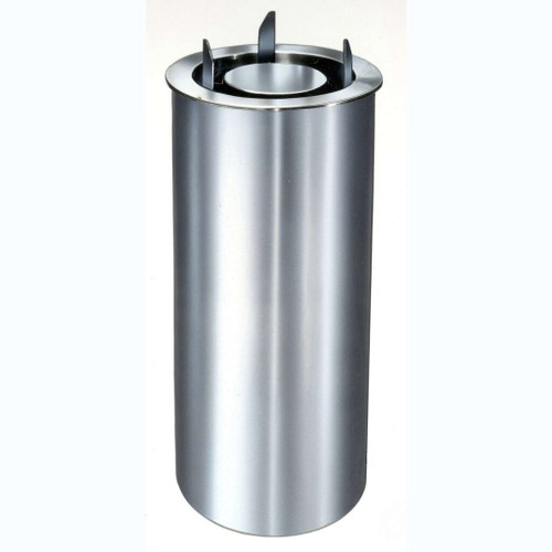 Lakeside 92325 Adjust-a-Fit 9.75" Dia. Round Stainless Steel 1-Tube Shielded Dish Dispenser - ADA Height