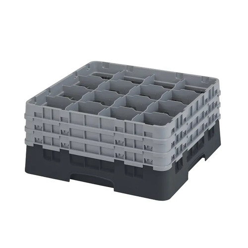 Cambro 16S738110 Camrack Glass Rack With (3) Soft Gray Extenders - 3 Cases