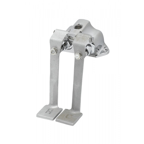 T&S Brass B-0505 Pedal Valve double ledge mounted Pedal Valve double inlets on 2-1/2"