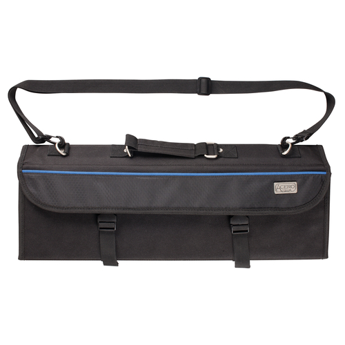Winco KBG-11 11 Compartments Black Polyester Knife Bag