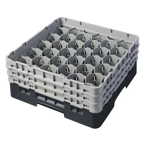 Cambro 30S638110 Camrack Glass Rack With (3) Soft Gray Extenders - 3 Cases
