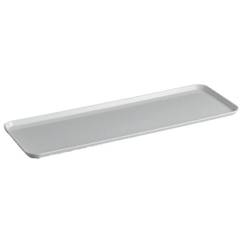 Cambro 1030MT148 10-7/16" x 30" x 3/4" White Rectangular Fiberglass Market Display Tray - 12/Case