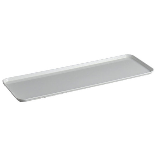 Cambro 1030MT148 10-7/16" x 30" x 3/4" White Rectangular Fiberglass Market Display Tray