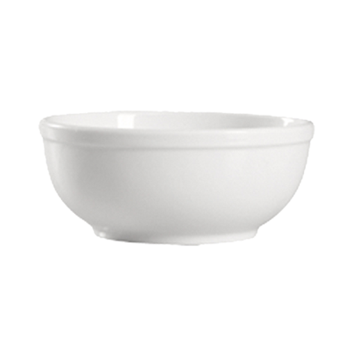 CAC China 101-15 5.63" Dia. 12.5 Oz. Porcelain Bone White Round Lincoln Nappie (3 Dozen Per Case)