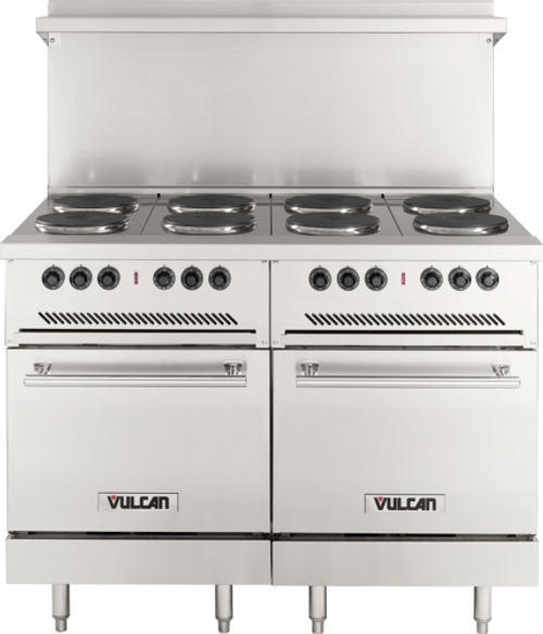 Vulcan EV48SS-8FP-480 48" Electric Restaurant Range - 208 Volts