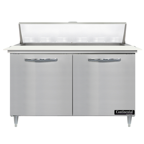 Continental Refrigerator D48N12C 48" W Two-Section Two Door Designer Line Sandwich Unit