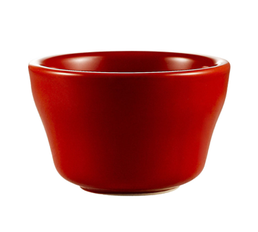 CAC China LV-4-R 7.25 Oz. Red Ceramic Round Las Vegas Bowl (3 Dozen Per Case)