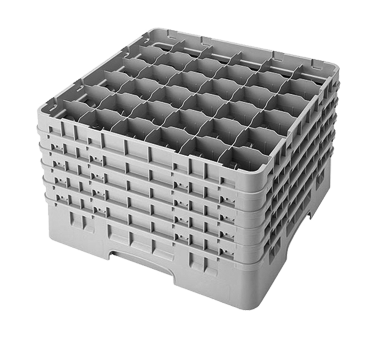 Cambro 36S1058416 Camrack Glass Rack With (5) Soft Gray Extenders - 2 Cases