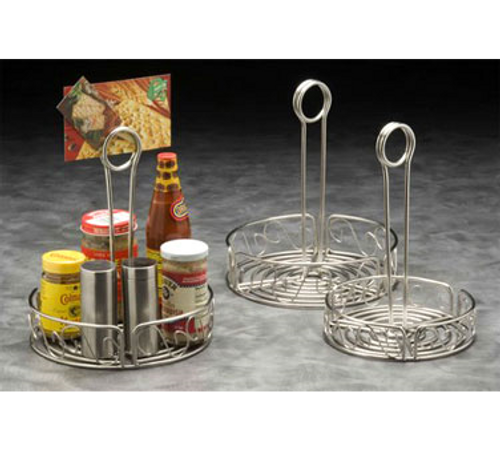 American Metalcraft SSCC6 Condiment Rack 6.25" Dia. x 9" H