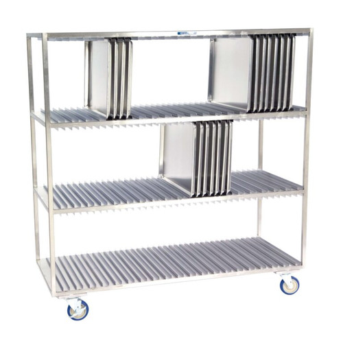 Lakeside PB848 63.5" W x 58" H x 26" D 3 Tiers Aluminum Sheet Pan Drying Rack