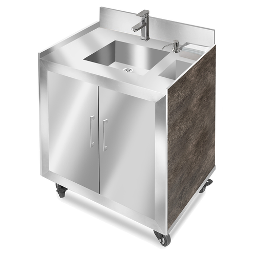 Eastern Tabletop ST6120PS Mobile Washing Station 27"L x 24"W x 34"H