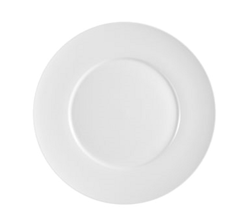 CAC China FDP-20 11" Dia. Bone White Porcelain Round Paris-French Design Plate (1 Dozen)