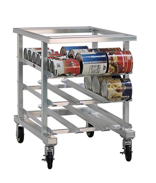 New Age 1236NT 35"H Mobile Can Storage Rack with No Top for (54) #10 Cans or (72) #5 Cans