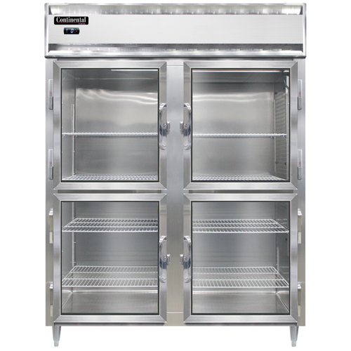 Continental Refrigerator D2FENGDHD 57" W Two-Section Glass Door Reach-In Freezer - 115 Volts