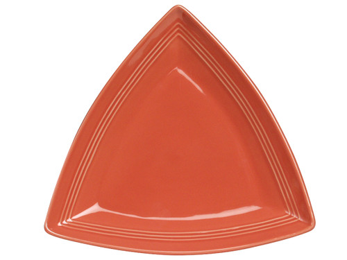 Tuxton CNZ-1248 Ceramic Cinnebar Triangular Plate (6 Each Per Case)