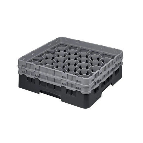 Cambro 30S434110 Camrack Glass Rack With (2) Soft Gray Extenders - 4 Cases