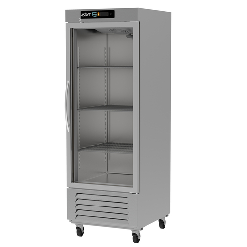 Asber ARR-23-1G 27.63" W One-Section Glass Door Reach-In Refrigerator