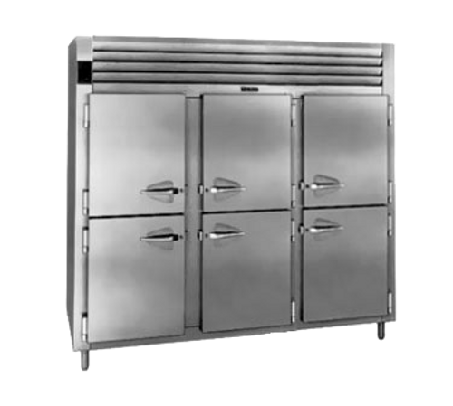 Traulsen RHT332NP-HHS 76.31"W Three-Section Steel Door Spec-Line Refrigerator