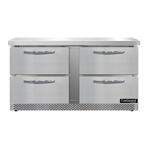 Continental Refrigerator SWF60N-FB-D 60"W Two-Section Work Top Freezer