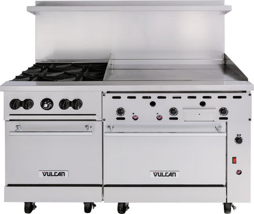 Vulcan 60SS-10B 60" Natural Gas Restaurant Range - 358,000 BTU