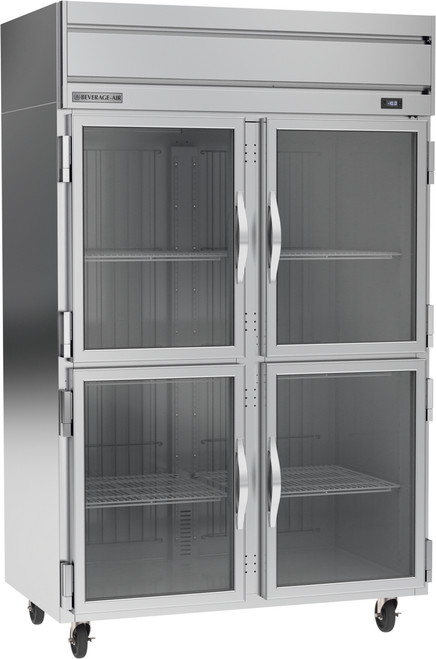 Beverage Air HFP2HC-1HG 52" W Two-Section Glass Door Reach-In Horizon Series Freezer - 115 Volts