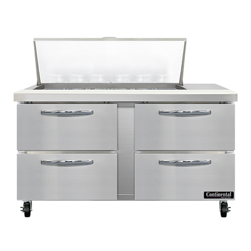 Continental Refrigerator SW60N18M-D 60" W Two-Section Four Drawer Mighty Top Sandwich Unit