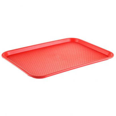 CAC China DSPT-1216OR 16" W Orange Polypropylene Fast Food or Cafeteria Tray