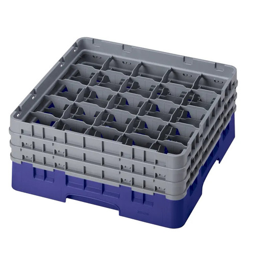 Cambro 25S638186 Camrack Glass Rack With (3) Soft Gray Extenders - 3 Cases
