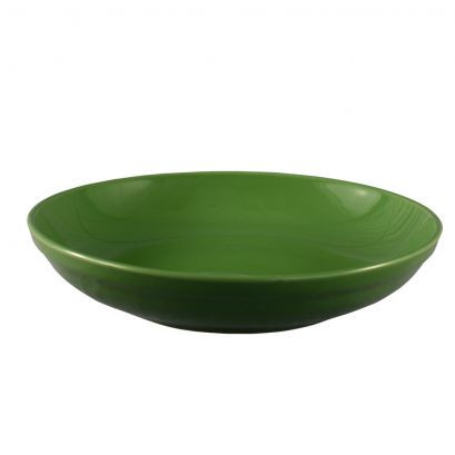 CAC China SAL-2-G 10" Dia. 48 Oz. Green Ceramic Round Festiware Salad Bowl (1 Dozen)
