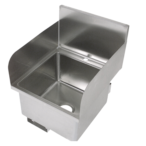 John Boos PBHS-W-1616-SSLR Pro-Bowl Hand Sink Wall Mount Stainless Steel 16"W x 16"