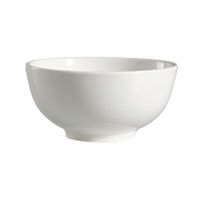 CAC China 101-65 9 Oz. Bone White Porcelain Round Lincoln Rice Bowl (4 Dozen Per Case)