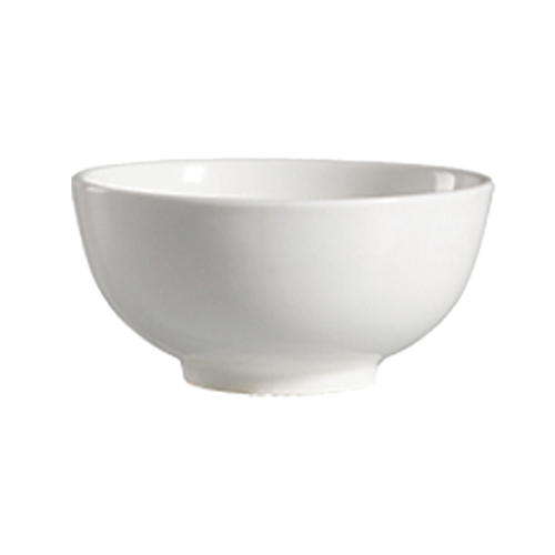CAC China 101-65 9 Oz. Bone White Porcelain Round Lincoln Rice Bowl (4 Dozen Per Case)