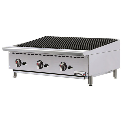 Winco NGCB-36R 36" Natural Gas Countertop Spectrum Charbroiler - 105,000 BTU