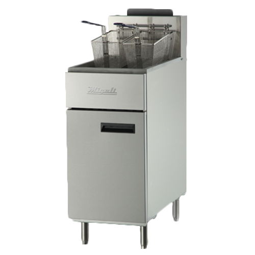 Migali C-F50-LP Liquid Propane Stainless Steel Fryer - 120,000 BTU