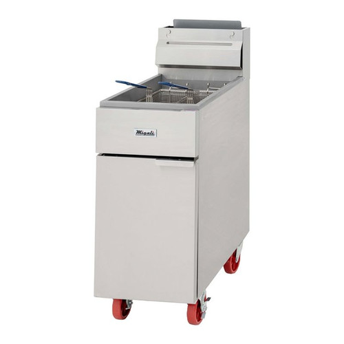 Migali C-F50-LP Liquid Propane Stainless Steel Fryer - 120,000 BTU