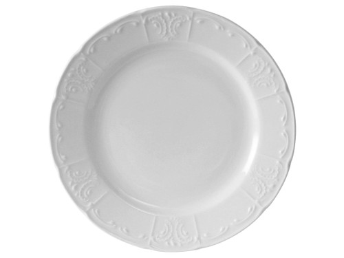 Tuxton CHA-111 11-1/8" Porcelain Porcelain White Round Plate (1 Dozen)