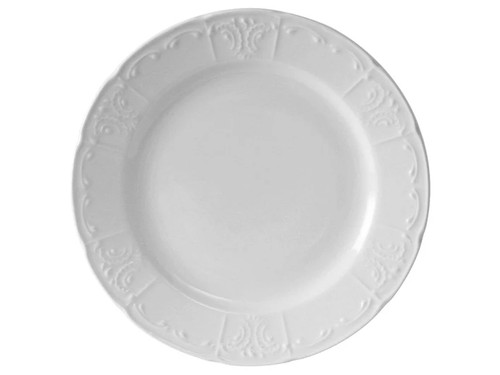 Tuxton CHA-111 11-1/8" Porcelain Porcelain White Round Plate (1 Dozen)