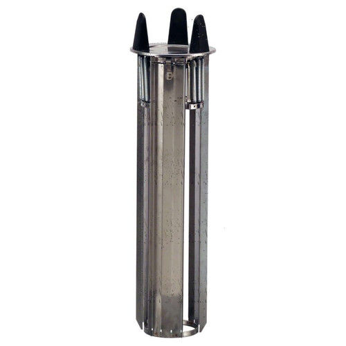 Lakeside 4000 Easy-Glide 5" Dia. Round Stainless Steel 1-Tube Open Dish Dispenser