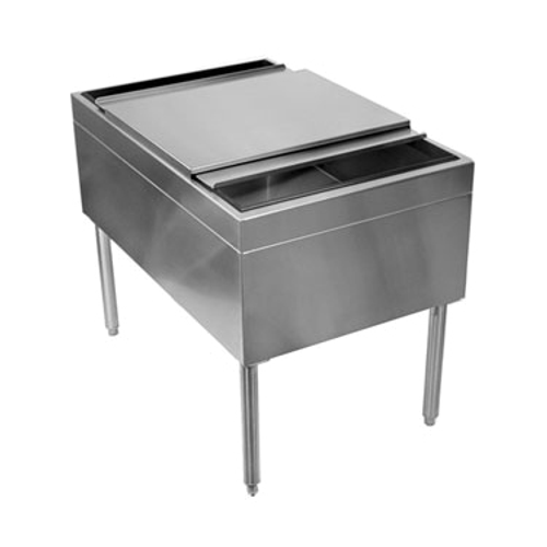 Glastender IB-38X24 Stainless Steel Service Station Ice Bin -24"W x 38"D