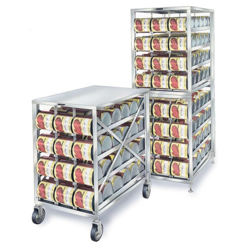 Lakeside PBCR1 PrisonBilt 26" W Stainless Steel Mobile Can Storage Rack