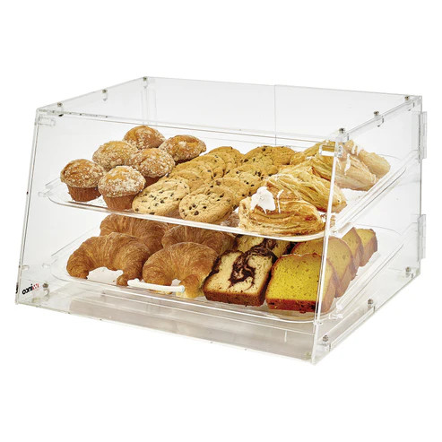 Winco ADC-2 1'' x 18'' x 1''H Clear Acrylic Countertop Display Case ( 1 Set)