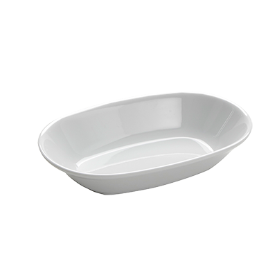 American Metalcraft MLRS9 18 Oz. Plastic White Oblong Bowl