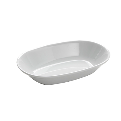 American Metalcraft MLRS9 18 Oz. Plastic White Oblong Bowl