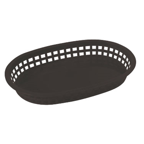Winco PLB-K
 10"
 Plastic
 Black
 Oval
 Platter Basket
 3 Dozen (Contains 1 Dozen)